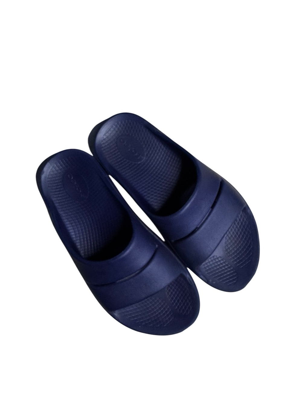 Oofos Ooahh Navy Unisex Slide Sandal M8/W10